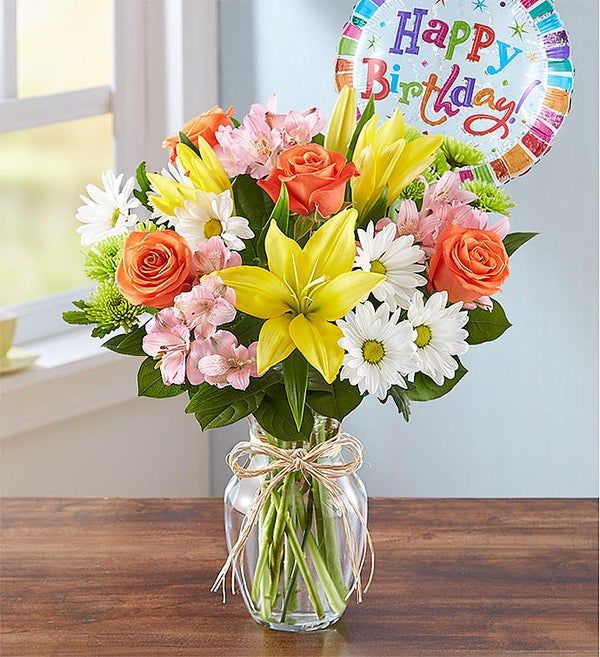 Birthday Vase Arrangement a1634 | Flower Delivery | Flower Shop