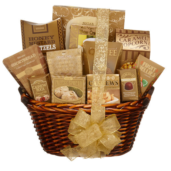 Golden Gift Basket a1761 | Online Gift Delivery