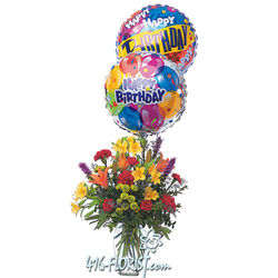 The FTD Set to Celebrate Birthday Bouquet Birthday Balloon a1135 ...