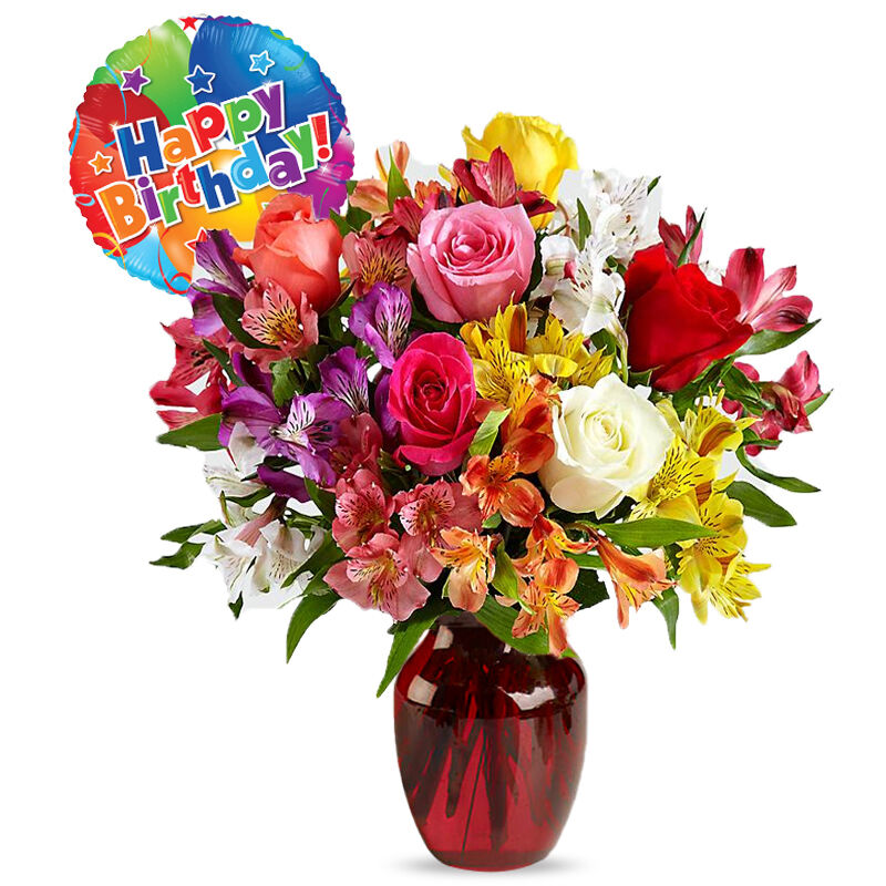 Rainbow Birthday Flower Arrangement A5082 