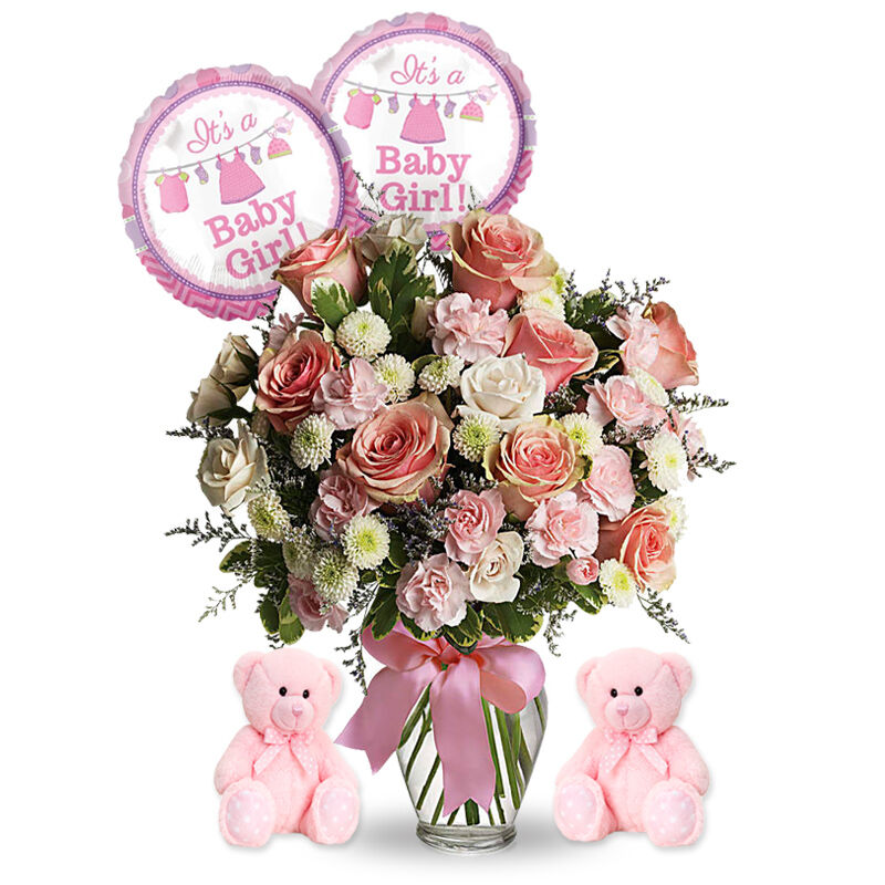 Twin Baby Girl Flower Gift a6005 Flower Delivery Flower Shop