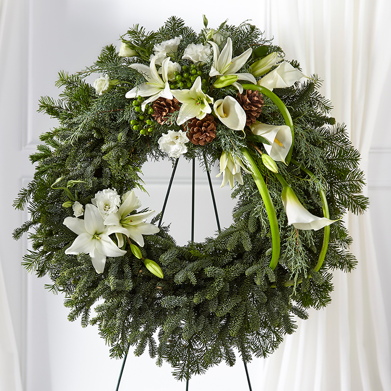 Evergreen Sympathy Wreath A8172 | Flower Delivery | Flower Shop